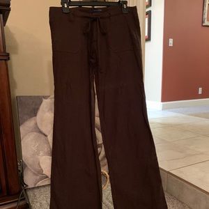 Brown linen pants